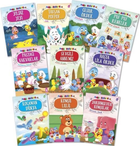 Buchcover und Innenansicht für das Buch: Mini Masallar 4 (Set 10 Kitap)