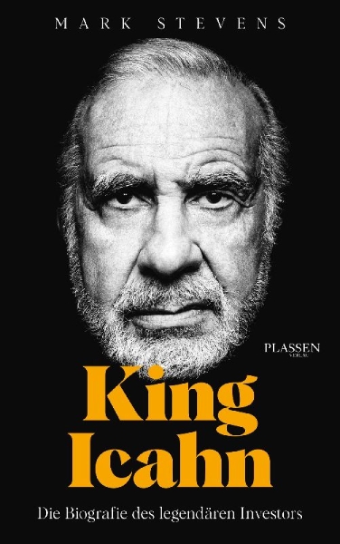 Buchcover und Innenansicht für das Buch: King Icahn (Mark Stevens)