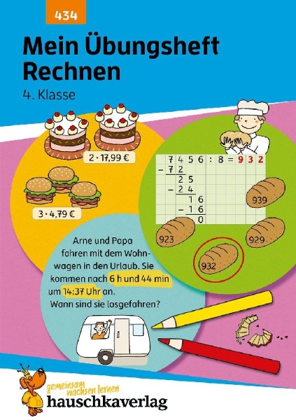 Buchcover und Innenansicht für das Buch: Mein Übungsheft Rechnen 4. Klasse