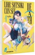 Buchcover und Innenansicht für das Buch: Usotsuki Satsuki wa Shi ga Mieru