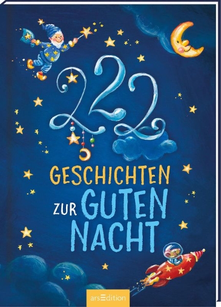 Buchcover und Innenansicht für das Buch: 222 Geschichten zur Guten Nacht