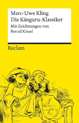 Buchcover und Innenansicht für das Buch: Die Känguru-Klassiker. Persönlich ausgewählt aus der Känguru-Tetralogie von Marc-Uwe Kling, illustriert von Bernd Kissel