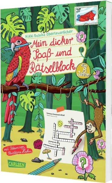 Buchcover und Innenansicht für das Buch: Rätselspaß Grundschule: Mein dicker Spaß- und Rätselblock