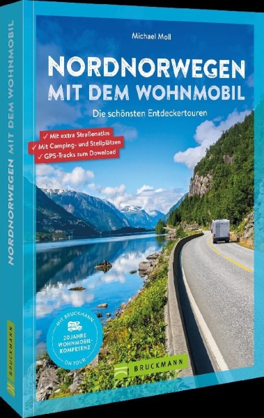 Buchcover und Innenansicht für das Buch: Nordnorwegen mit dem Wohnmobil
