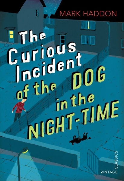 Buchcover und Innenansicht für das Buch: The Curious Incident of the Dog in the Night-Time