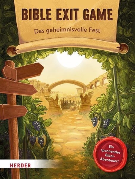 Buchcover und Innenansicht für das Buch: BIBLE EXIT GAME Das geheimnisvolle Fest