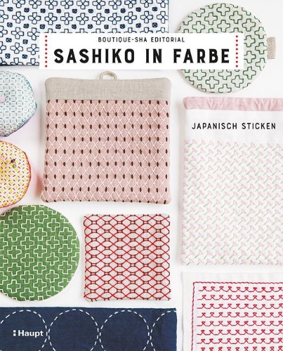 Buchcover und Innenansicht für das Buch: Sashiko in Farbe