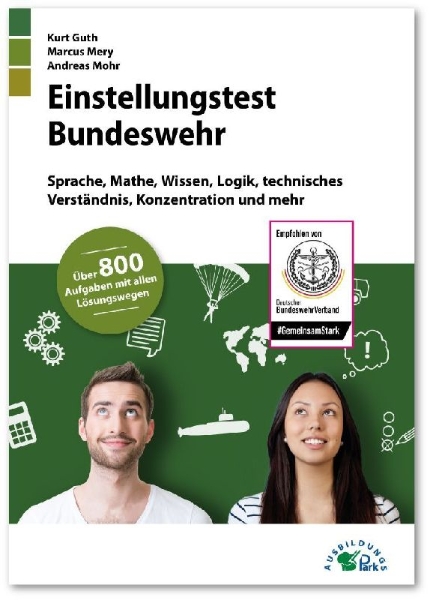 Buchcover und Innenansicht für das Buch: Einstellungstest Bundeswehr