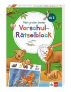 Buchcover und Innenansicht für das Buch: Klett Mein großer bunter Vorschul-Rätselblock