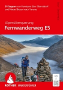 Buchcover und Innenansicht für das Buch: Alpenüberquerung Fernwanderweg E5, Rother Wanderführer
