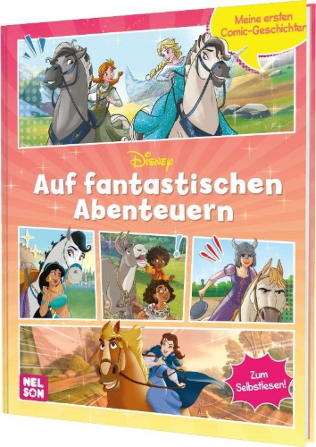 Buchcover und Innenansicht für das Buch: Disney: Meine ersten Comic-Geschichten: Auf fantastischen Abenteuern