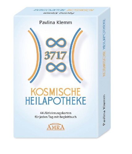 Buchcover und Innenansicht für das Buch: KOSMISCHE HEILAPOTHEKE: 44 Aktivierungskarten für jeden Tag - mit Begleitbuch (Das neue Kartenset der SPIEGEL-Bestsellerautorin!)