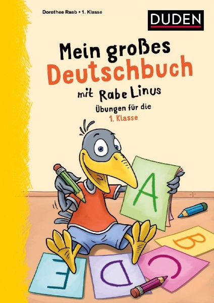 Buchcover und Innenansicht für das Buch: Mein großes Deutschbuch mit Rabe Linus - 1. Klasse