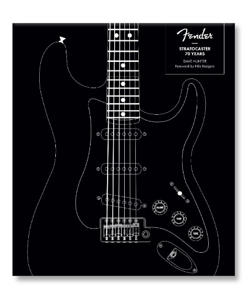 Buchcover und Innenansicht für das Buch: Fender Stratocaster 70 Years