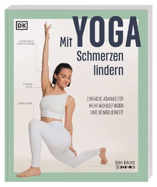 Buchcover und Innenansicht für das Buch: Mit Yoga Schmerzen lindern
