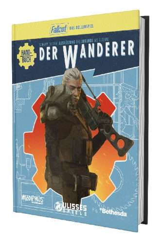 Buchcover und Innenansicht für das Buch: Fallout: Das Rollenspiel - Handbuch der Wanderer