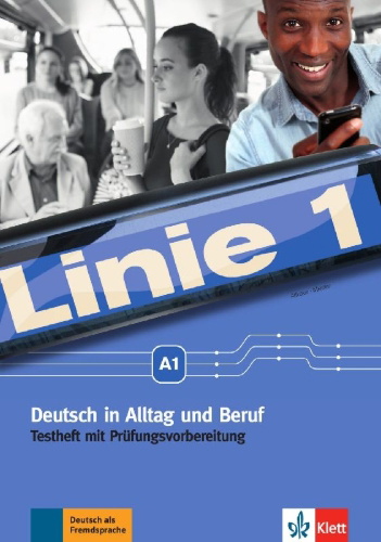 Buchcover und Innenansicht für das Buch: Linie 1 A1. Testheft mit Audio-CD