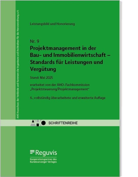 Buchcover und Innenansicht für das Buch: Projektmanagement in der Bau- und Immobilienwirtschaft - Standards für Leistungen und Vergütung