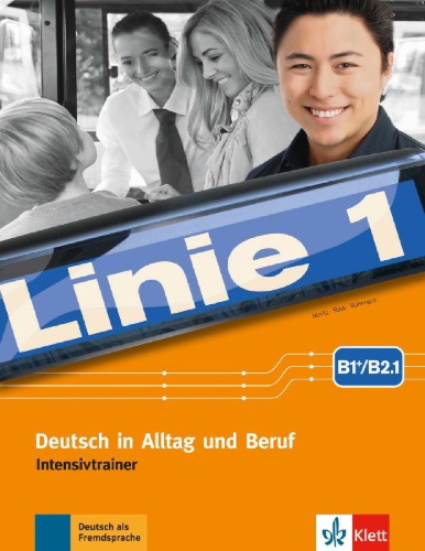 Buchcover und Innenansicht für das Buch: Linie 1 B1+/B2.1.  Intensivtrainer