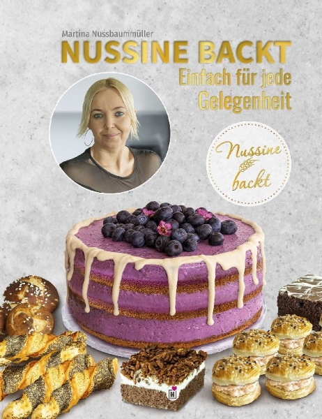 Buchcover und Innenansicht für das Buch: Nussine backt