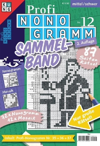 Buchcover und Innenansicht für das Buch: Profi-Nonogramm 3er-Band 12