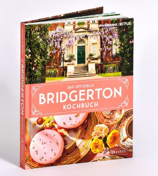 Buchcover und Innenansicht für das Buch: The Official Bridgerton Cookbook