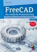 Buchcover und Innenansicht für das Buch: FreeCAD 1.0