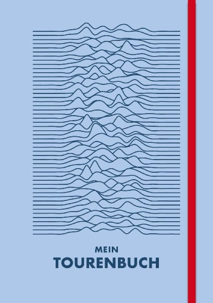 Buchcover und Innenansicht für das Buch: Mein Tourenbuch (Farbe: blau)