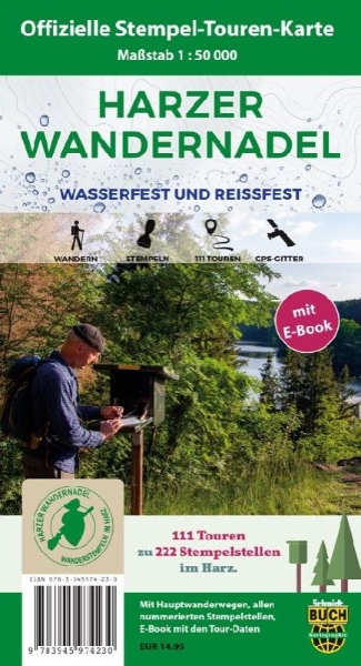 Buchcover und Innenansicht für das Buch: Harzer Wandernadel