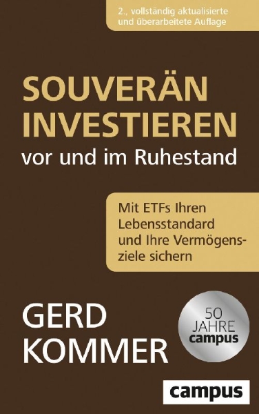 Buchcover und Innenansicht für das Buch: Souverän investieren vor und im Ruhestand