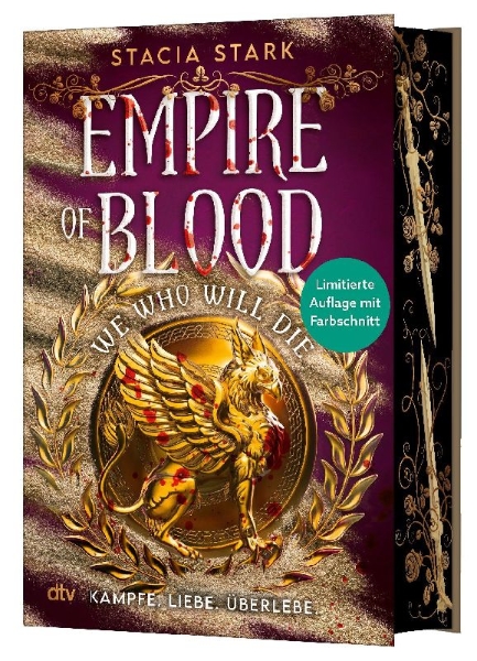 Buchcover und Innenansicht für das Buch: We Who Will Die (Empire of Blood #1)
