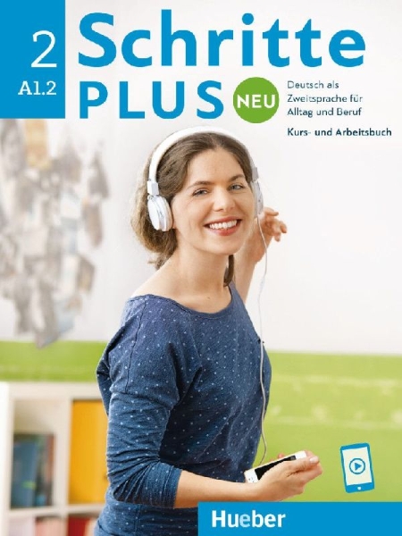 Buchcover und Innenansicht für das Buch: Schritte plus Neu 2. Kursbuch und Arbeitsbuch mit Audios online