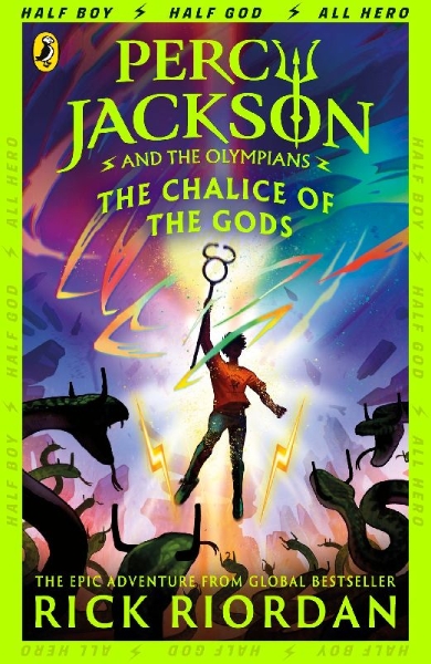 Buchcover und Innenansicht für das Buch: Percy Jackson and the Olympians: The Chalice of the Gods