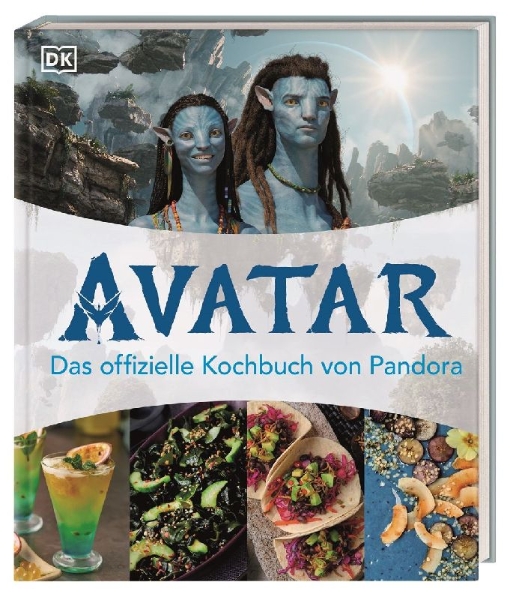 Buchcover und Innenansicht für das Buch: Avatar: Das offizielle Kochbuch von Pandora