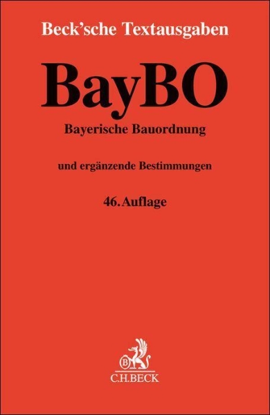 Buchcover und Innenansicht für das Buch: Bayerische Bauordnung. BayBO