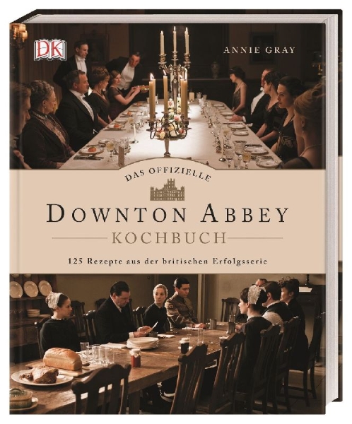 Buchcover und Innenansicht für das Buch: Das offizielle Downton-Abbey-Kochbuch