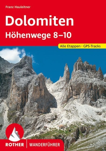 Buchcover und Innenansicht für das Buch: Dolomiten Höhenwege 8-10