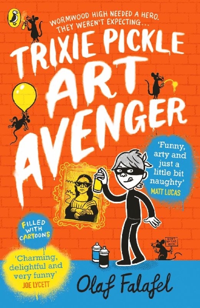 Buchcover und Innenansicht für das Buch: Trixie Pickle Art Avenger