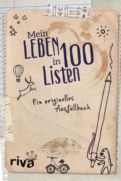 Buchcover und Innenansicht für das Buch: Mein Leben in 100 Listen