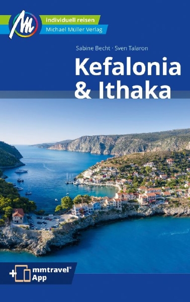 Buchcover und Innenansicht für das Buch: Kefalonia & Ithaka Reiseführer Michael Müller Verlag