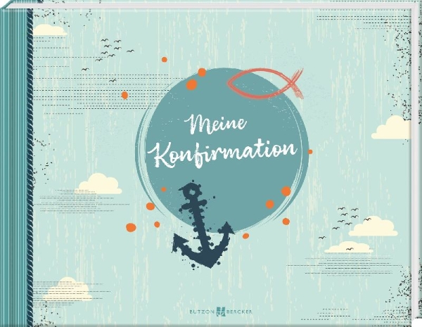 Buchcover und Innenansicht für das Buch: Meine Konfirmation - Kreativalbum