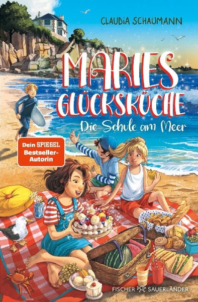 Buchcover und Innenansicht für das Buch: Maries Glücksküche - Die Schule am Meer