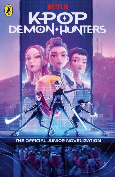 Buchcover und Innenansicht für das Buch: KPop Demon Hunters: The Official Junior Novelization