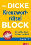 Buchcover und Innenansicht für das Buch: Der dicke Kreuzworträtsel-Block Band 27