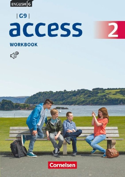 Buchcover und Innenansicht für das Buch: English G Access - G9 - Band 2: 6. Schuljahr - Workbook mit Audios online