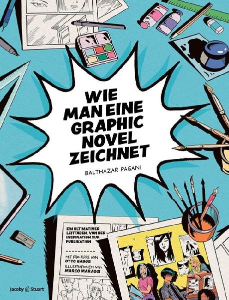 Buchcover und Innenansicht für das Buch: Wie man eine Graphic Novel zeichnet