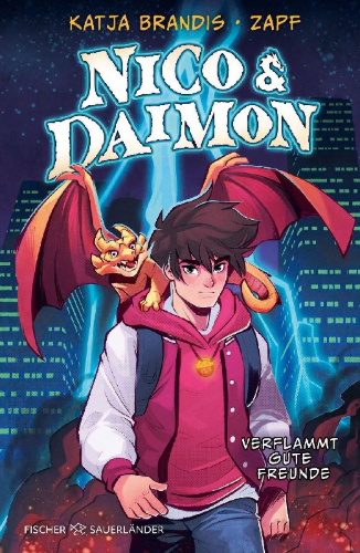 Buchcover und Innenansicht für das Buch: Nico & Daimon - Verflammt gute Freunde