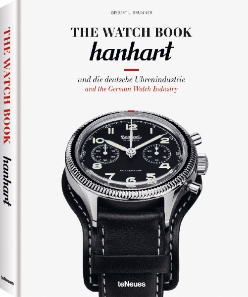 Buchcover und Innenansicht für das Buch: The Watch Book: Hanhart und die deutsche Uhrenindustrie / Hanhart and the German Watchmaking Industry