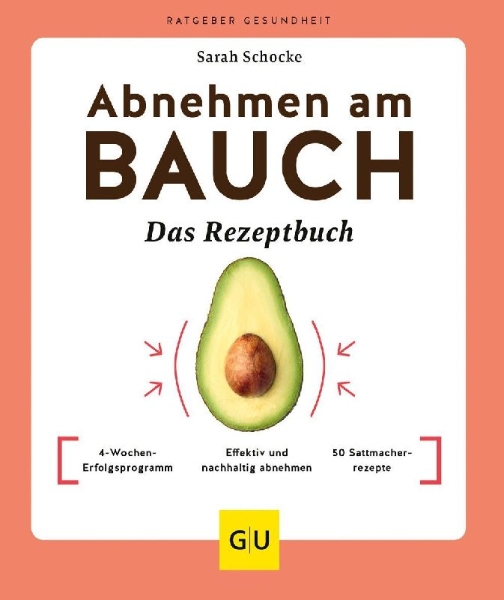 Buchcover und Innenansicht für das Buch: Abnehmen am Bauch - Das Rezeptbuch