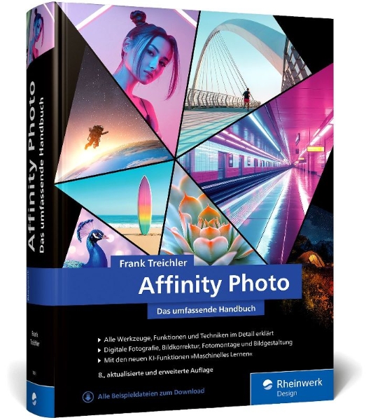 Buchcover und Innenansicht für das Buch: Affinity Photo